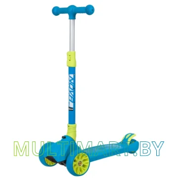 Самокат Novatrack RainBow Pro Button 120PROB.RAINBOW.BL20 (голубой, 2020)